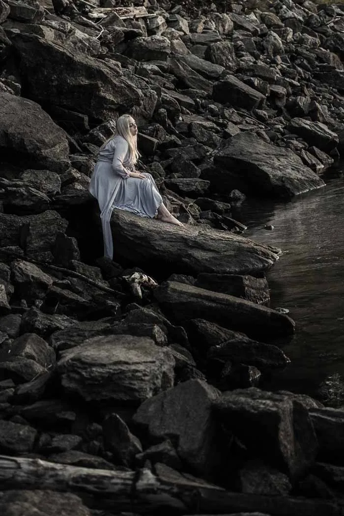 Black rocks two photography by Vanessa Skotnitsky, Conceptual art photography, Portrait photography, Digital Photographer, Self portrait photography Black rocks two photography by Vanessa Skotnitsky