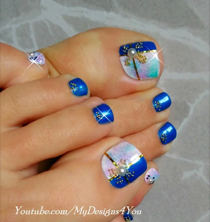 Amazing toe nails art designs by Mila