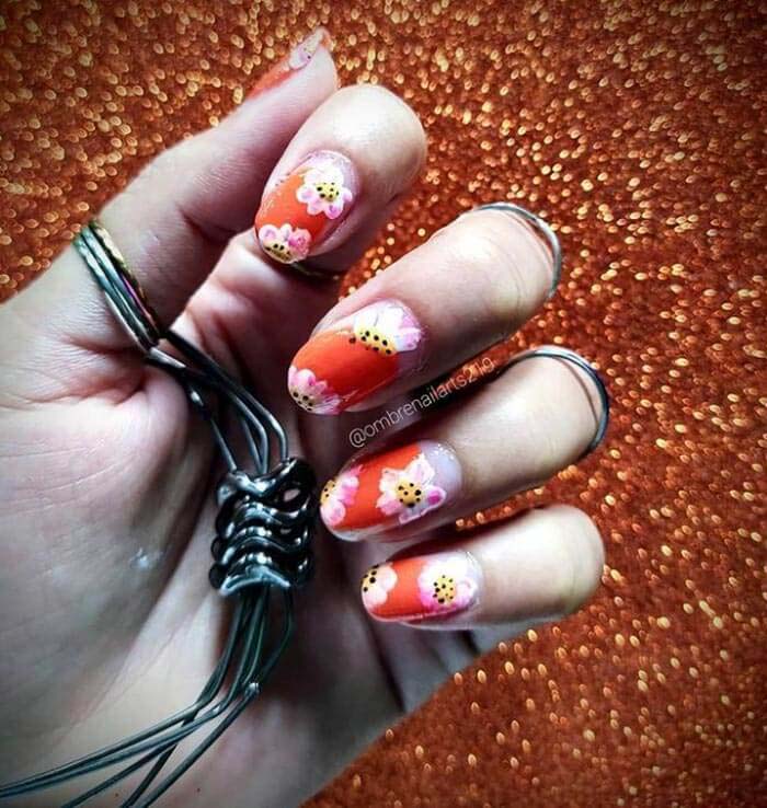 Flower nail art designs by Swati Jha