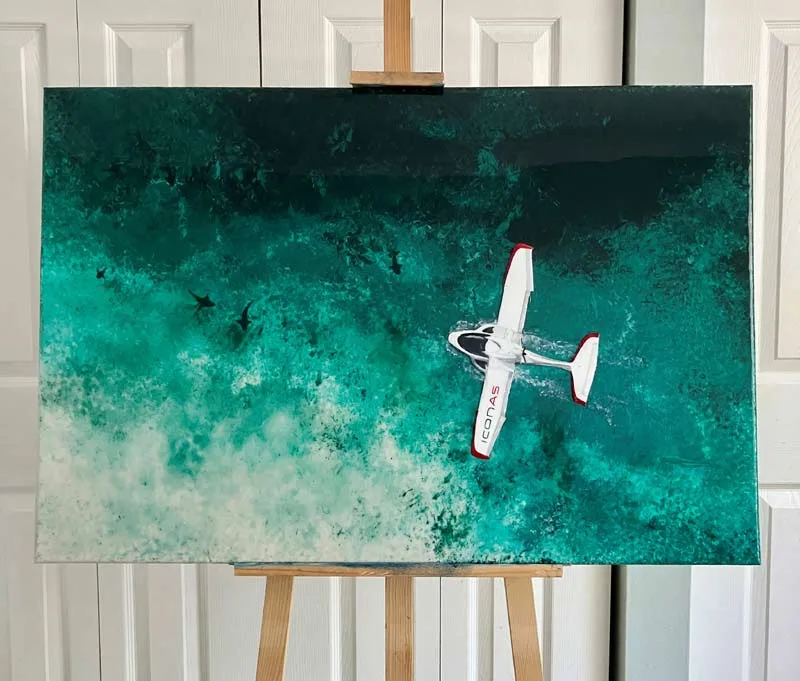 Icon A5 Acrylic, Epoxy Resin on Canvas by Cathy Sik
