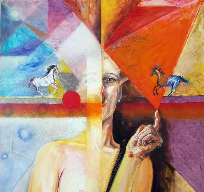 Abstract figurative painting by Katarzyna M Rymarz