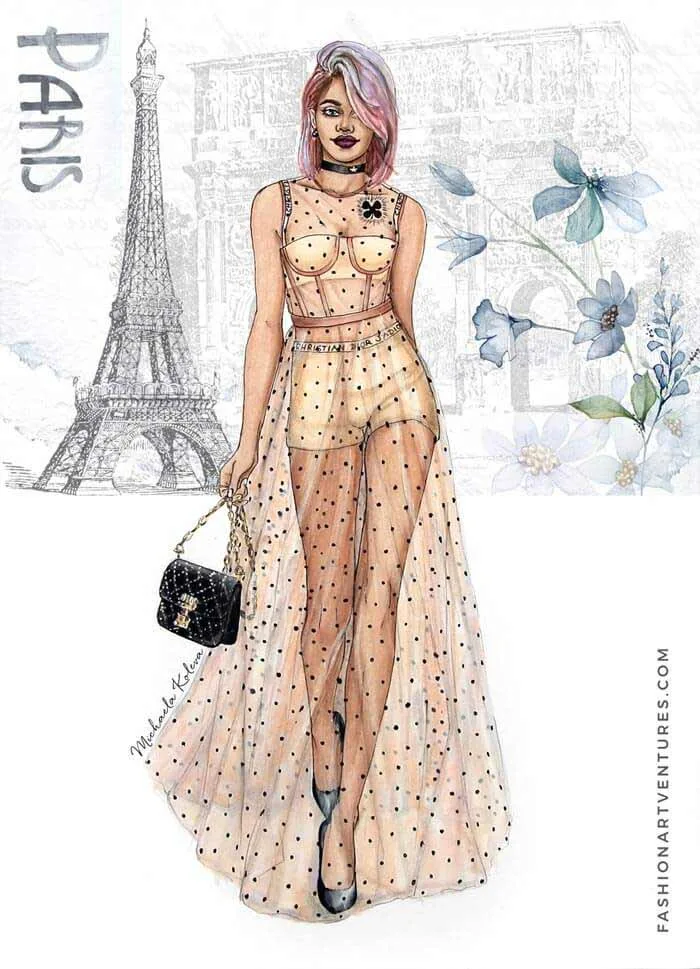 Michela Koleva's fashion design sketches ideas - Trendy Art Ideas