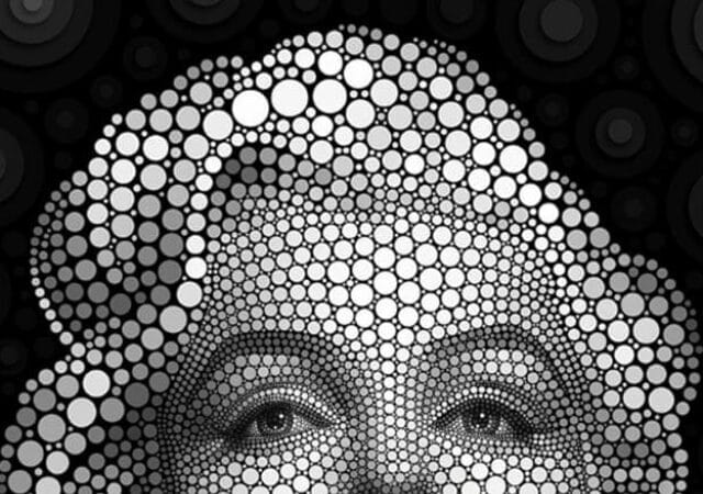 Marilyn Monroe Digital Circlism by Ben Heine