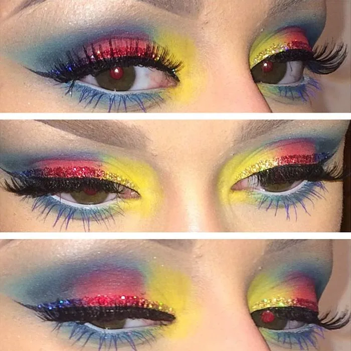 Colorful eyes makeup looks