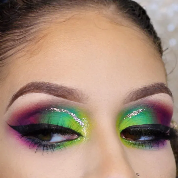 Colorful smokey eyes makeup looks