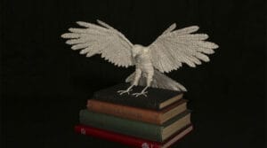 Using wire, wadding and book pages create intricate sculptures
