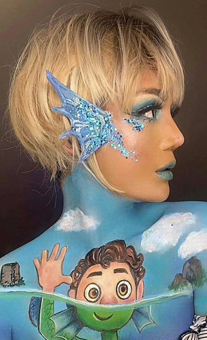 Gorgeous disney body painting by Kristin Ker