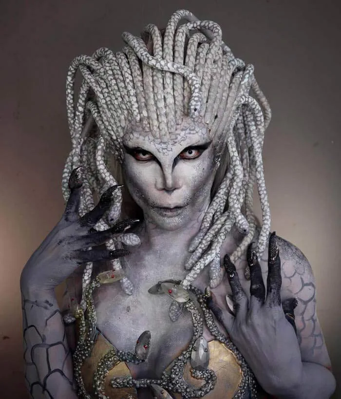Brilliant Medusa makeup look by Kristin Ker