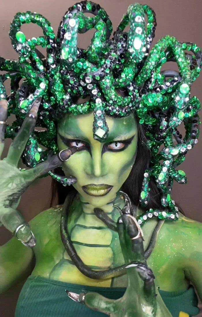 Medusa’s crown makeup look by Kristin Ker