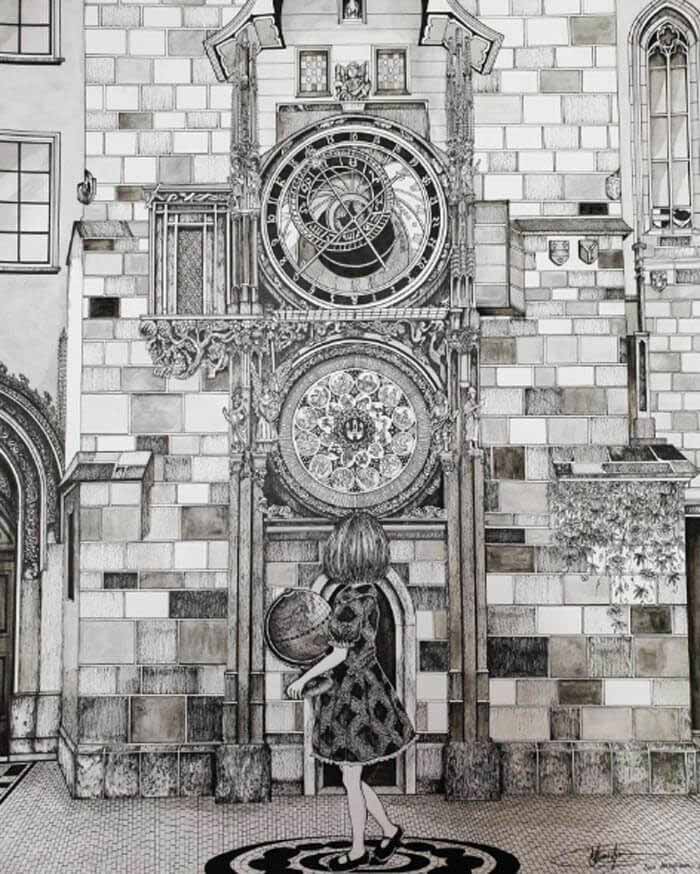 Time of Passion Architectural Drawing by Emi Nakajima