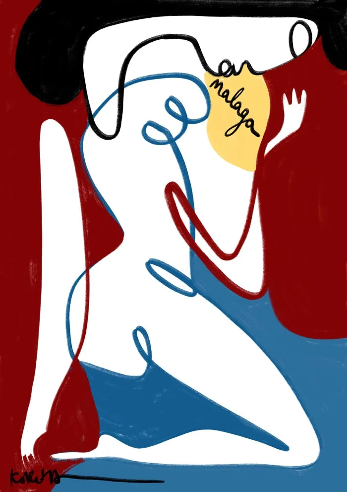 Minimal line art combines Artist Koketit Shira Barzilay