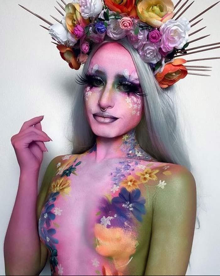 Spring body painting