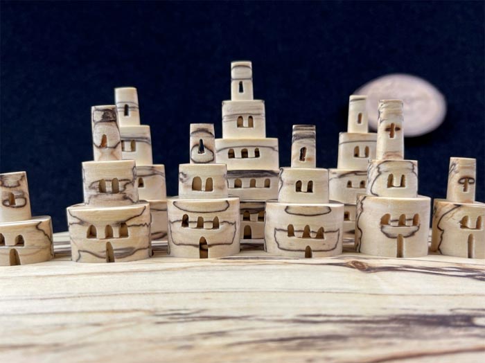 Wooden Pop Up Castles by Uli Kirchler