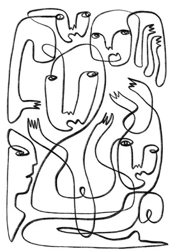 Minimalist one line art Artist Koketit Shira Barzilay