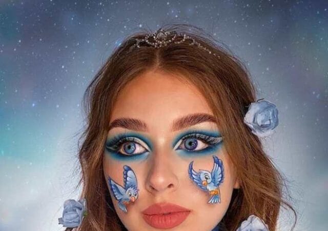 Cinderella body painting makeup by makeup artist Natalia