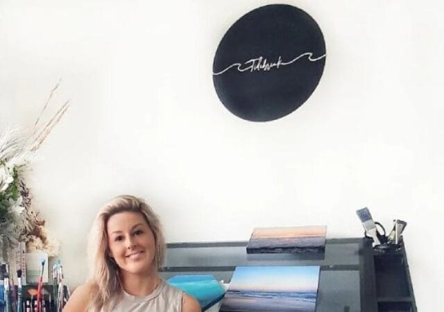 Paintings, tidying up the studio by Shan McLoughlin