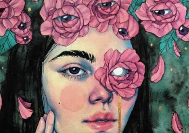 I think of you look watercolor on paper by Roselin Estephania