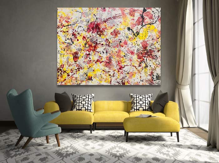 large scale abstract expressionist painting by Annika Rhea