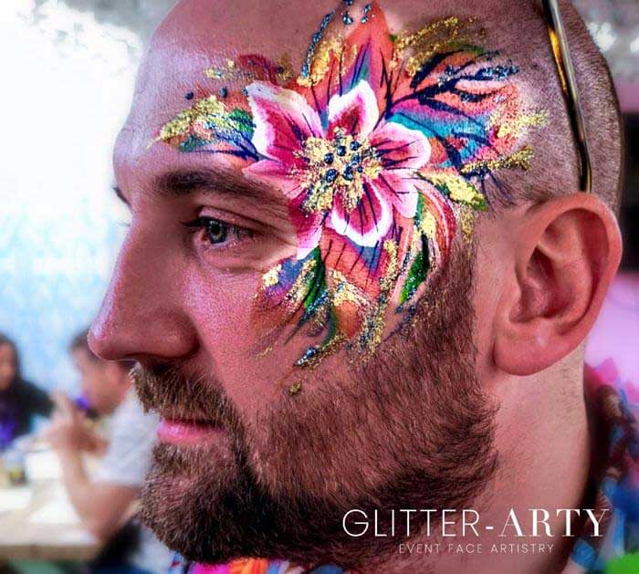 Men Face Painting by Glitter Arty