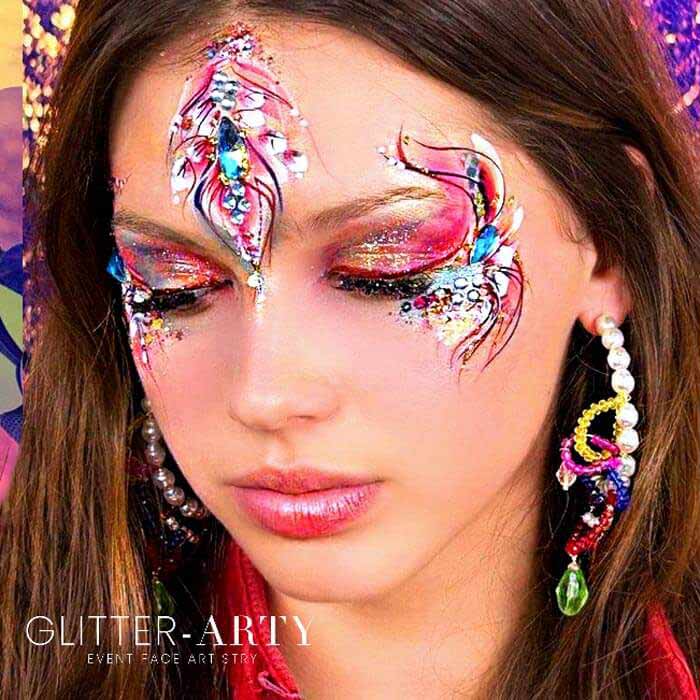 Stunning festival Makeup by Glitter-Arty