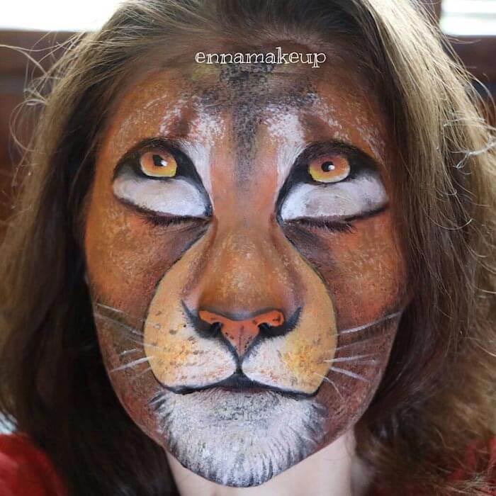 lion makeup art by Artist Elena