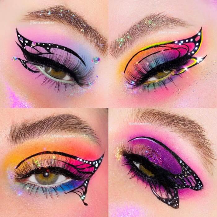 Butterfly eye makeup looks by Bella Anselmo