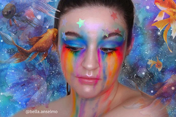Colorful makeup and face paint by Bella Anselmo