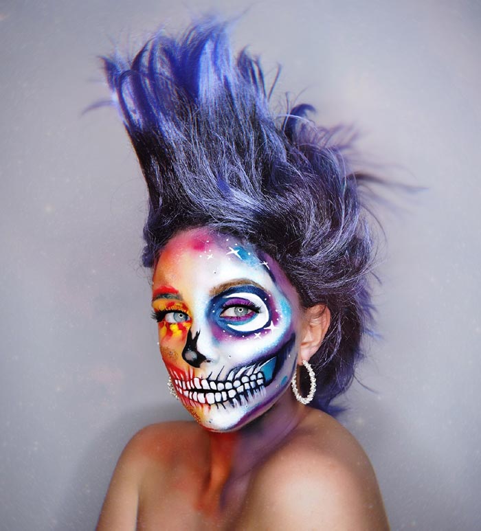 Creative halloween makeup look by Sophie Melville