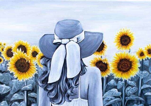 Living life in full bloom acrylic on canvas by Artist Marcela Buckley