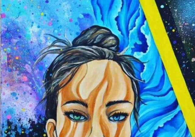 Beautiful portrait Acrylic painting by Artist Marianna