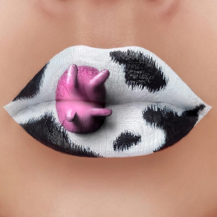 funny lip art by makeup artist Tutushka Matviienko