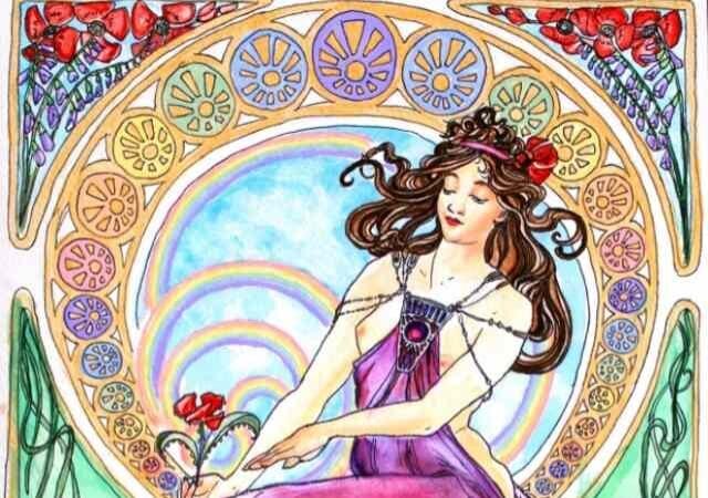 Mucha study watercolor