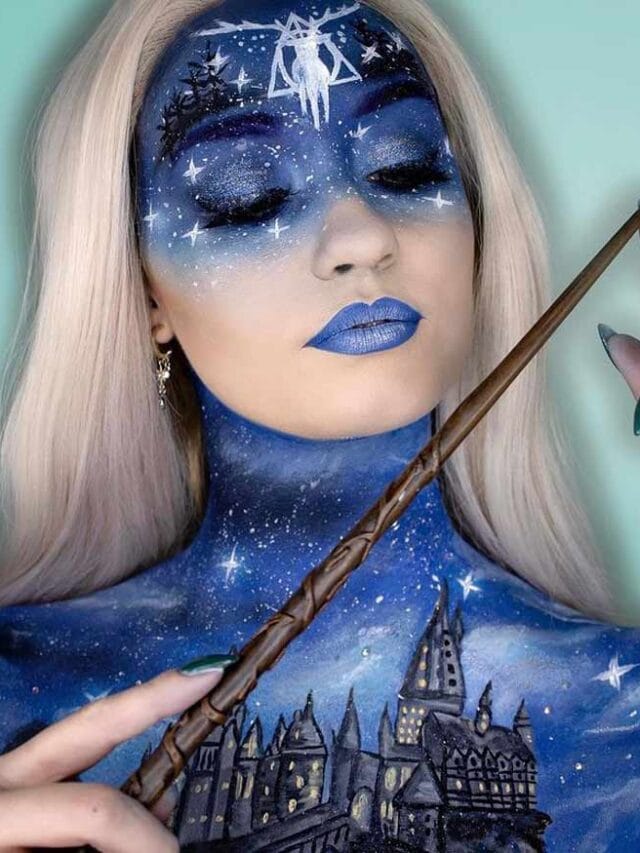 Body Painting, Transforming Her Own Body Into a Canvas