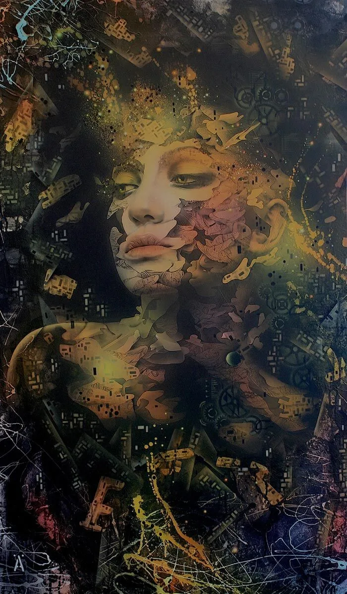 Beautiful airbrush surealism art