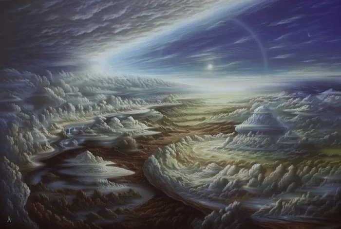 Beautiful airbrush landscape painting