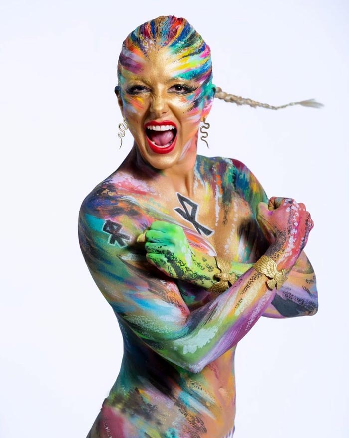 Rainbow Warrior Full Body Painting
