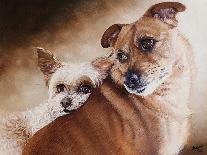Soul Sisters Dogs Portrait Painting