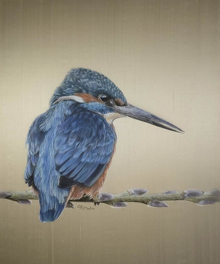 Serenity in Silence Silk Painting