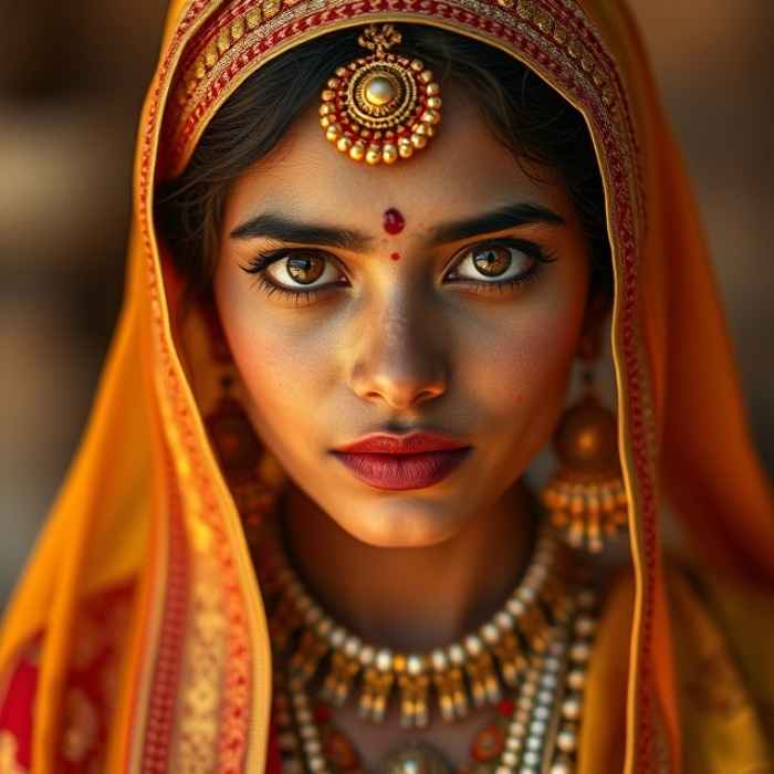 Digital Reverence AI Portraits Inspired by Indian Rituals