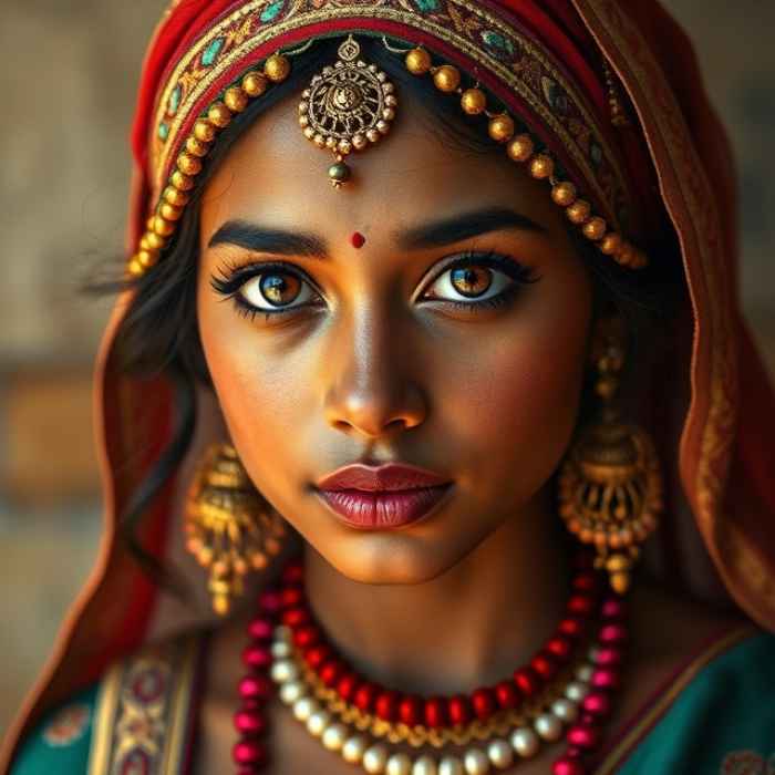 AI Artistry Exploring India’s Timeless Beauty Through Portraiture