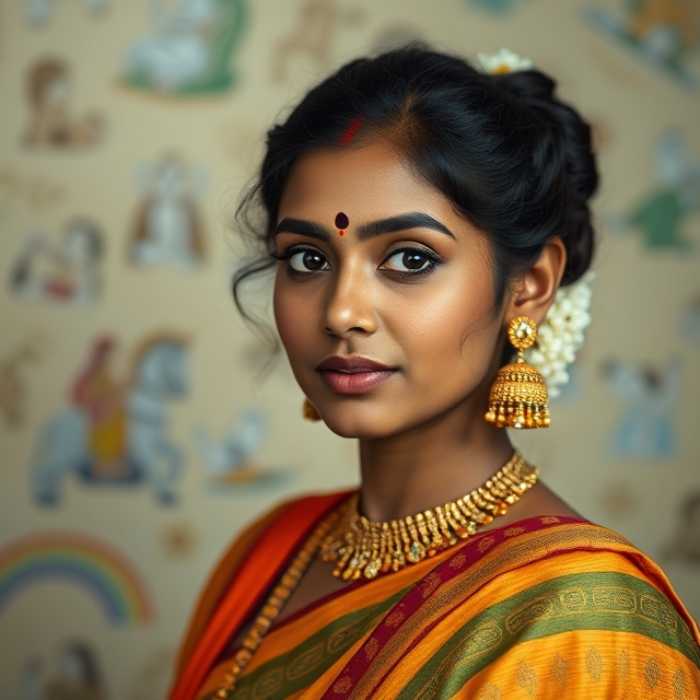 Ethereal Elegance AI Portraits of Indian Cultural Beauty