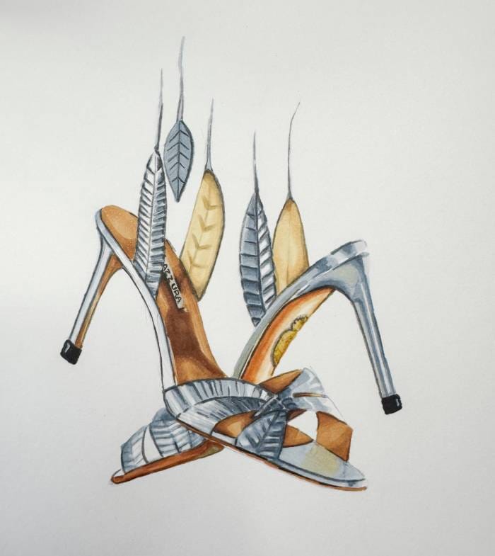 Stylish Aquazzura heels illustration
