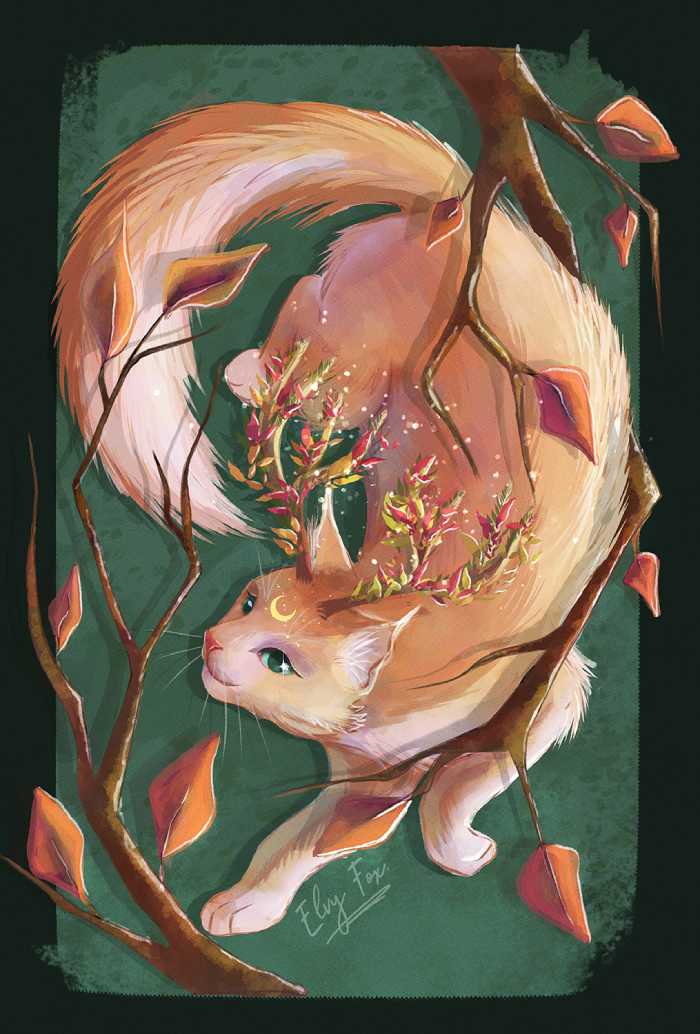 Autumn spirit illustration