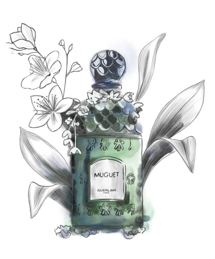 Guerlain Lily of the Valley illustration