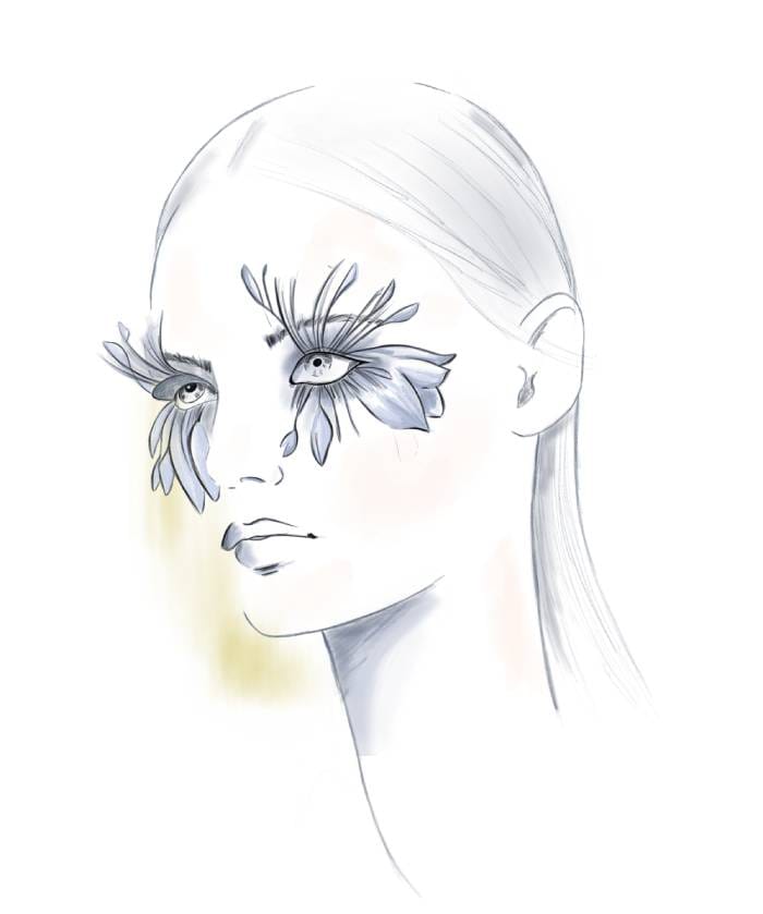 Valentino style fashion illustration