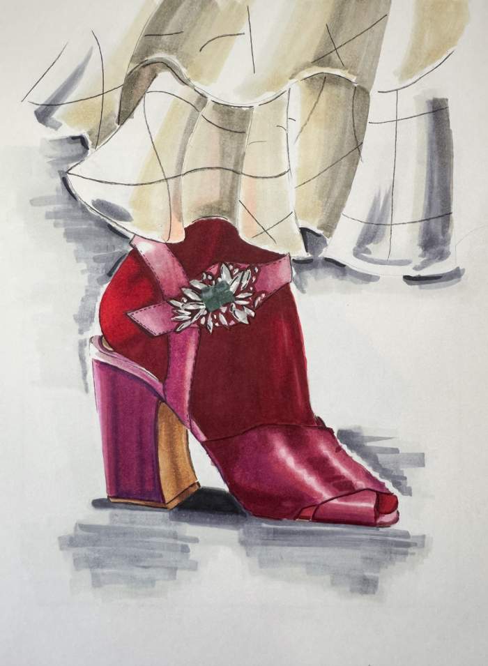 Giambattista Valli heels illustration