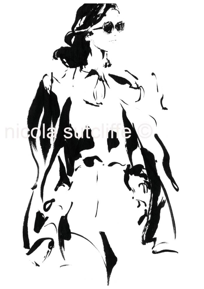 Illustration of a modern fashion collection