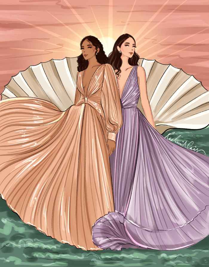 Custom fashion portraits and illustrations