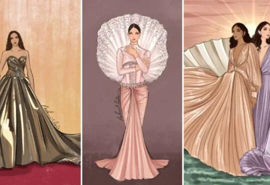 Designer fashion sketches for inspiration