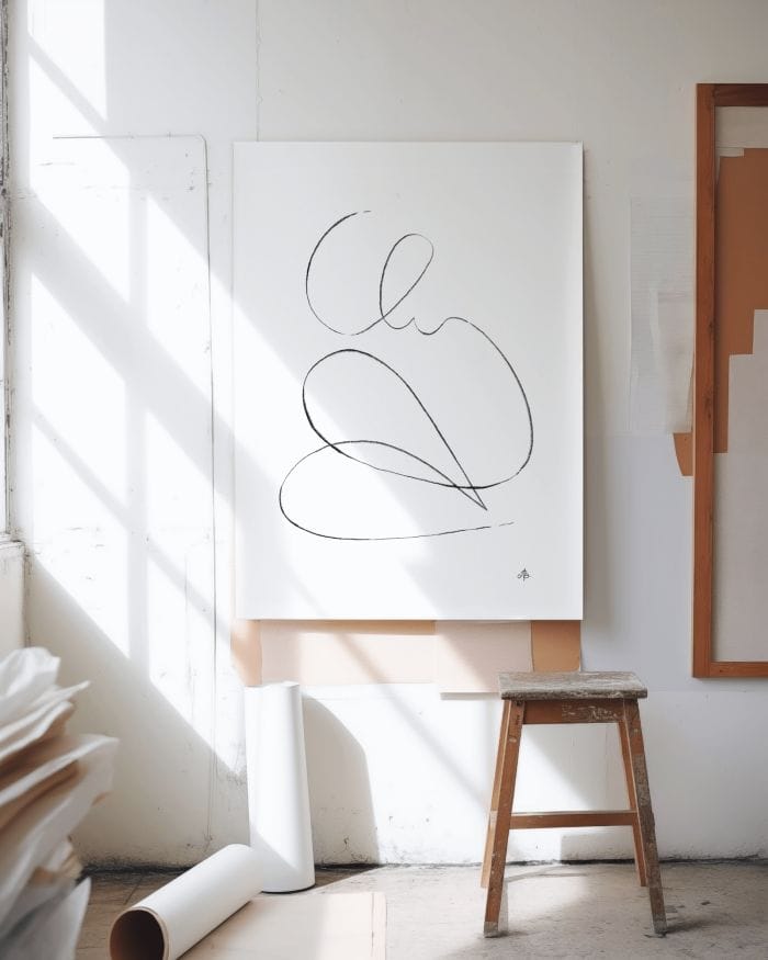 Minimalist art by Anna Bressi – line art featuring simple, modern designs